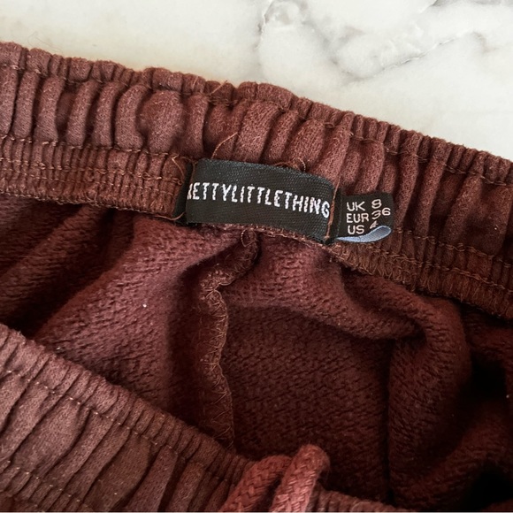 Brown shorts soft cozy sweat shorts warm teddy high waisted cotton basketball - Picture 7 of 11